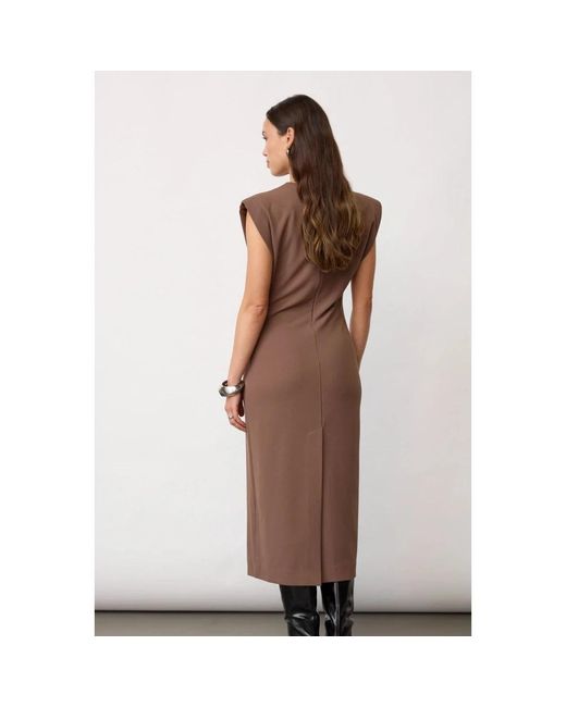 co'couture Midi Jurken in het Brown