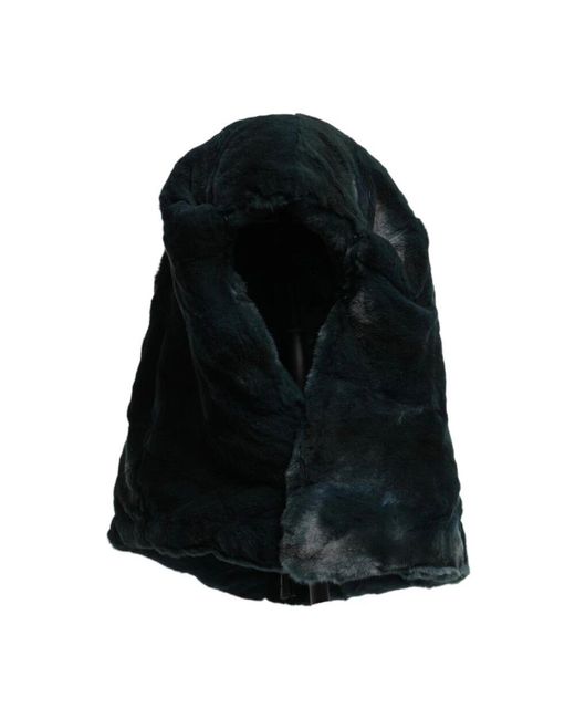 Dolce & Gabbana Black Luxuriöser Wiesel Pelz Beanie Hut
