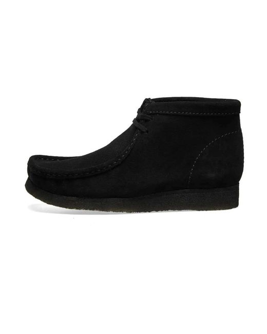 Clarks Black Lace-Up Boots for men