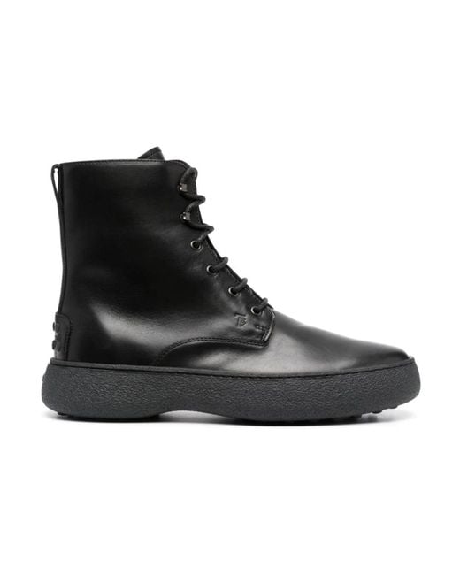 Lace-Up Boots di Tod's in Black da Uomo