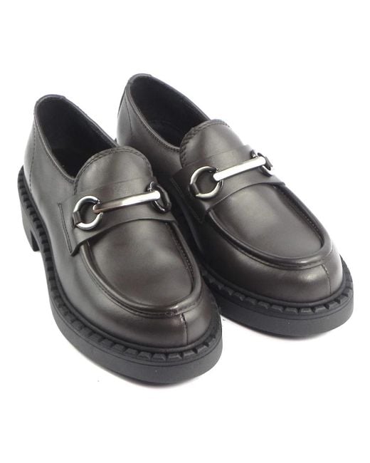 Marco Ferretti Black Loafers