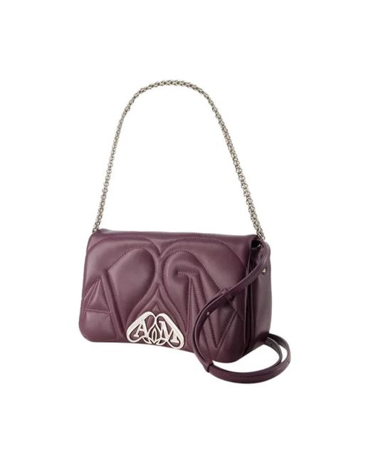 Alexander McQueen Purple Shoulder Bags