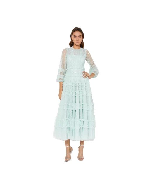 Needle & Thread Rosella Strapless Maxi Dress in het Blue