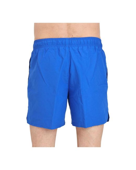 Nike Blaue beachwear-shorts mit swoosh-print in Blue für Herren
