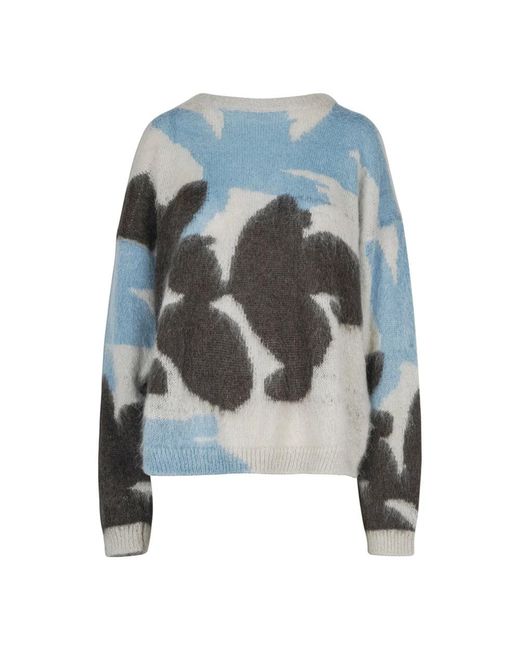 Roberto Collina Blue Round-Neck Knitwear