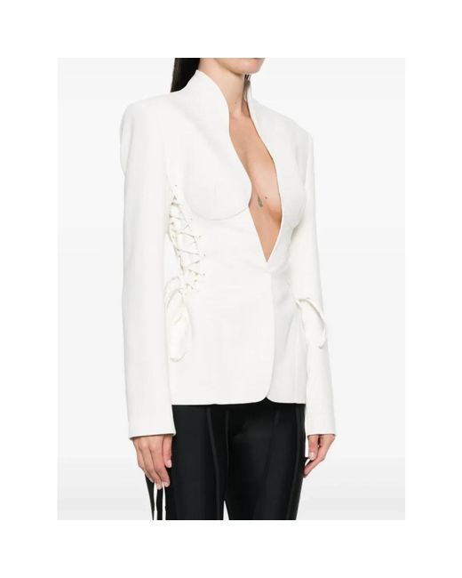 Mugler White Blazers