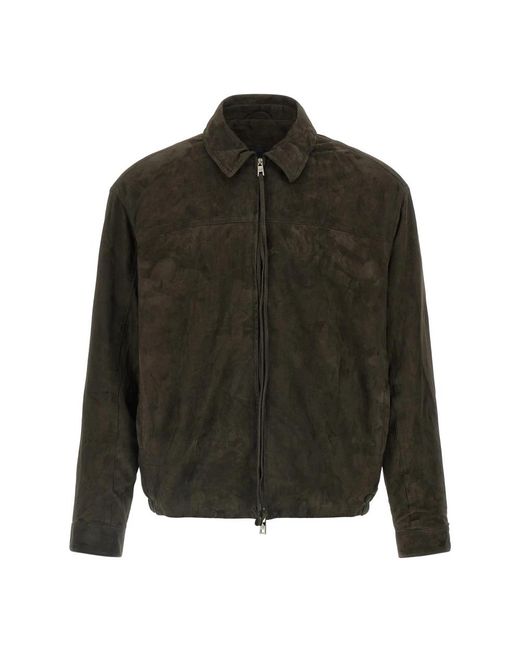 Giorgio Brato Green Leather Jackets for men