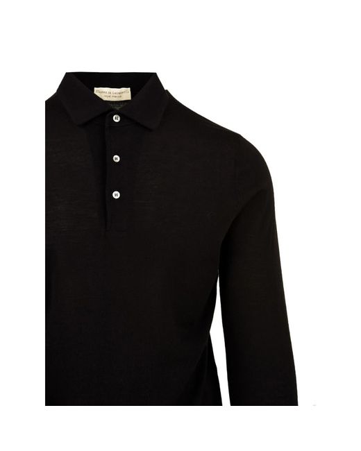 FILIPPO DE LAURENTIIS Black Polo Shirts for men