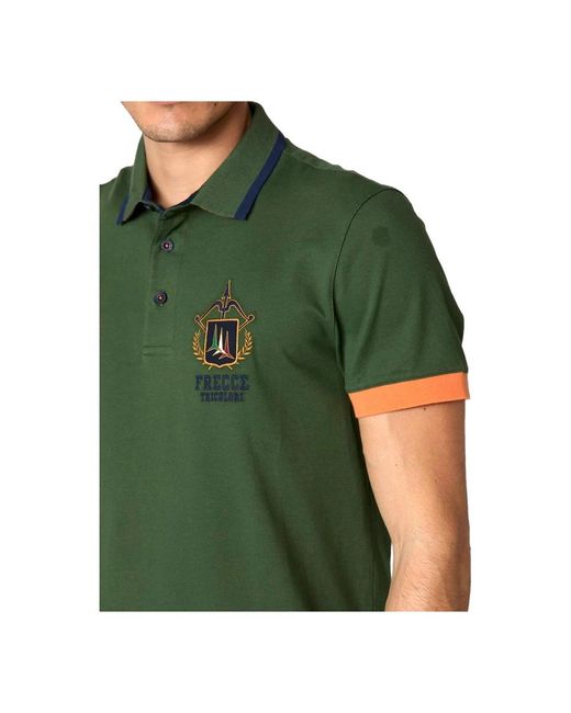 Aeronautica Militare Green Polo Shirts for men