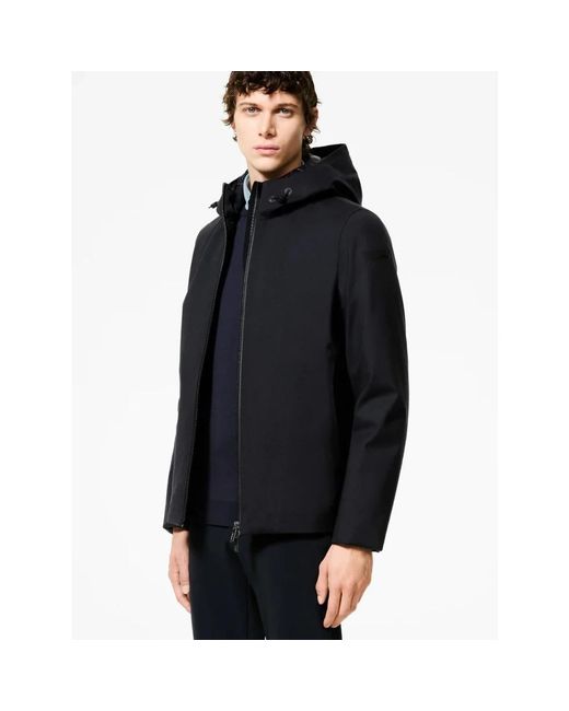 Rrd Jassen ,Zwart ,Hooded Jas Met Stratofabric 2 Membraan in het Blue voor heren