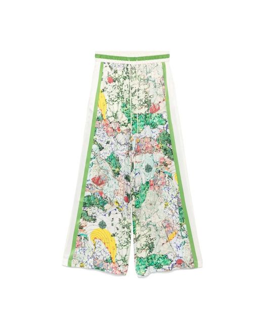 ALÉMAIS Green Wide Trousers