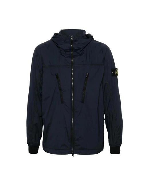 Stone Island Blue Light Jackets for men