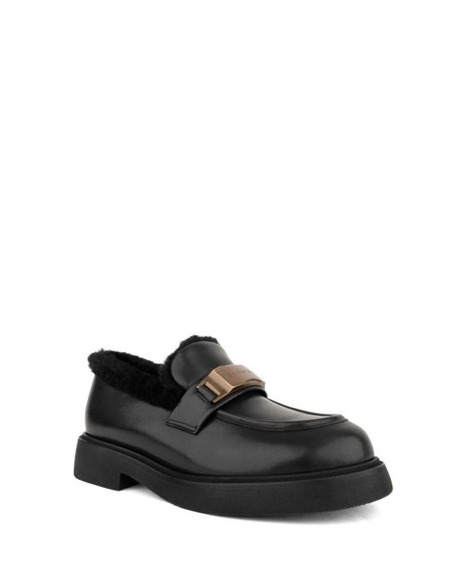 ADRIANNA FERETTI Black Loafers