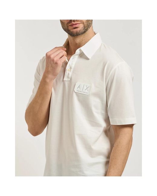 ARMANI EXCHANGE White Polo Shirts for men