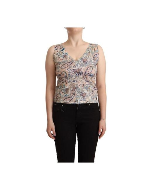 John Galliano Gray Sleeveless Tops
