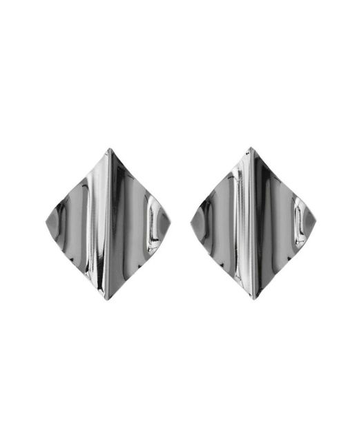 Malababa Gray Rhombus silber plattierte ohrringe
