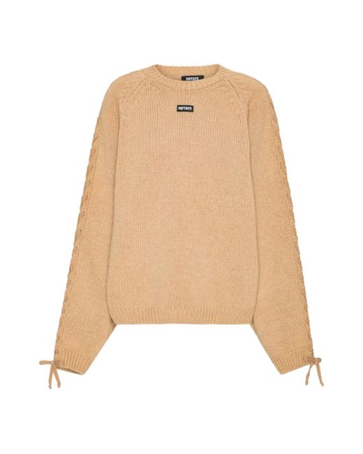 Round-Neck Knitwear ROTATE BIRGER CHRISTENSEN en coloris Natural