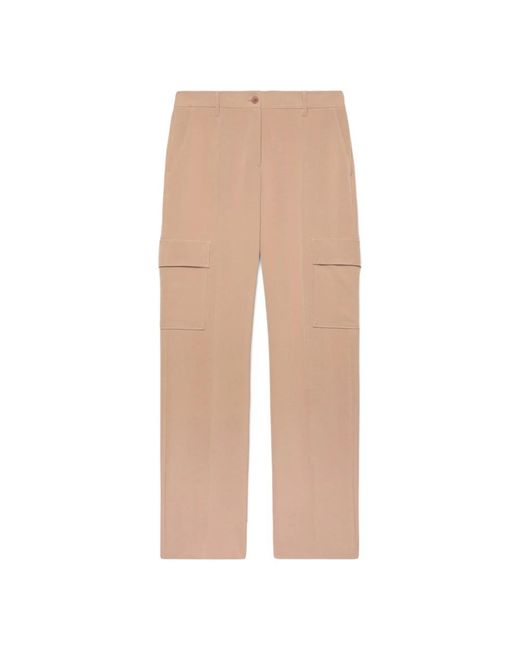 Trousers > straight trousers Elena Miro en coloris Natural