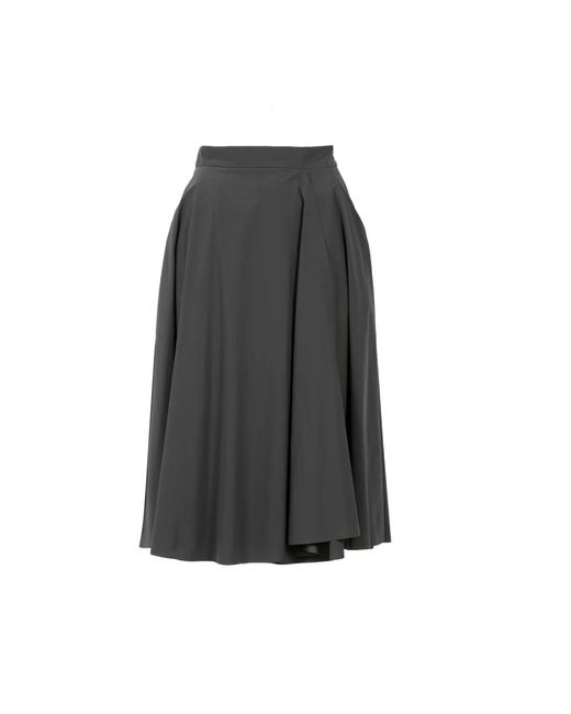 Midi Skirts Rrd de color Gray