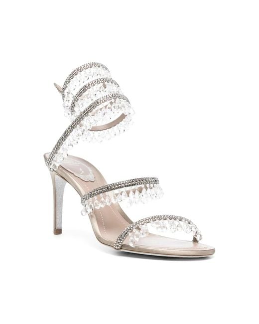 Rene Caovilla High Heel Sandals in het White