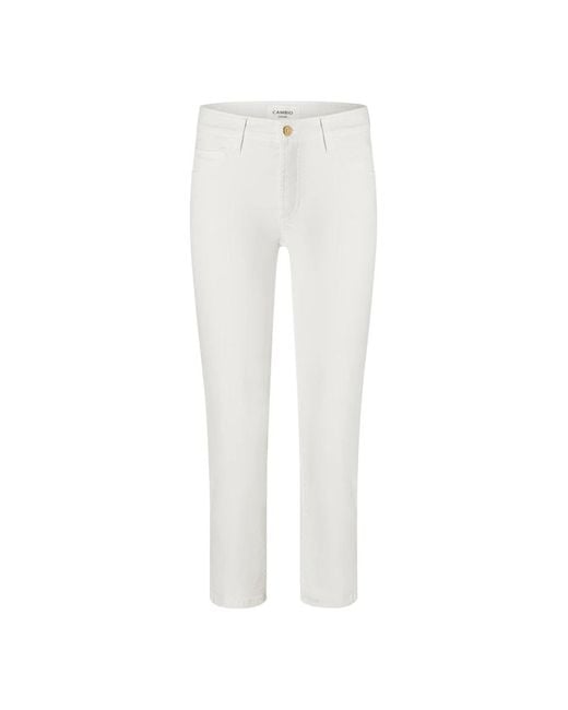Cambio White Slim Fit Jeans