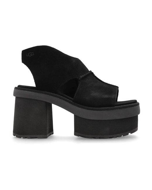 Ugg Black High Heel Sandals