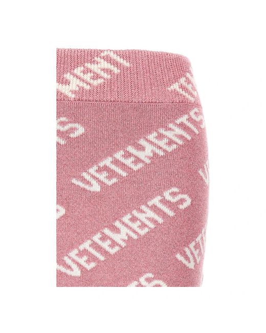 Vetements Pink Short Skirts