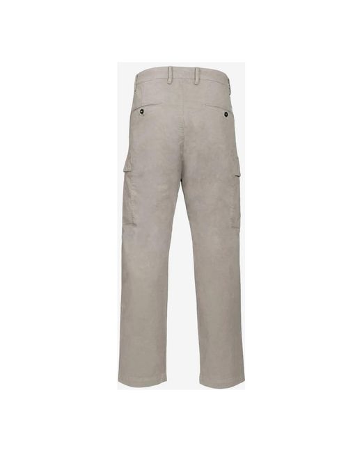 C P Company Gray Straight Trousers for men