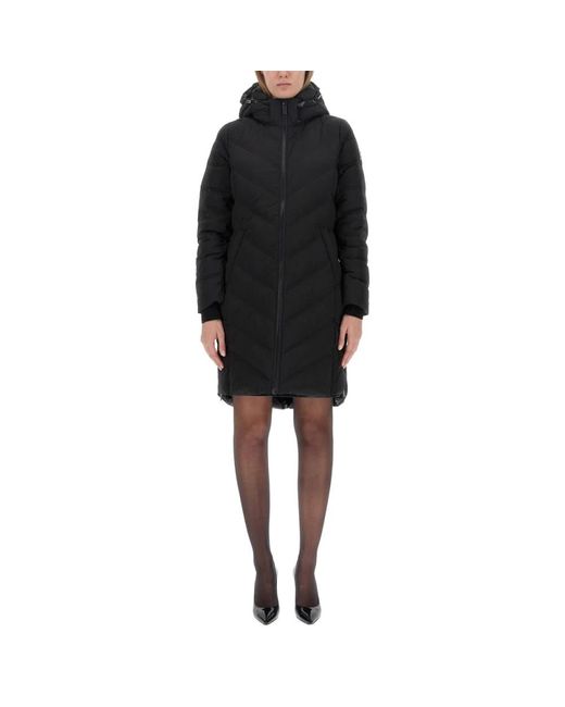 Michael Kors Jassen ,Zwart ,Polyester Stijlvolle Parka Met Capuchon Voor Vrouwen in het Black