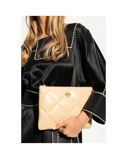 Tory Burch Natural Gepolsterte ledertasche mit doppel-t