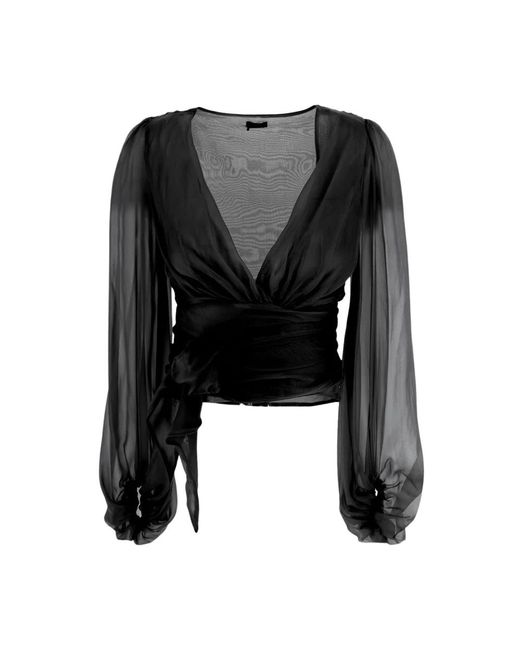 Blusa de seda Elisabetta Franchi de color Black