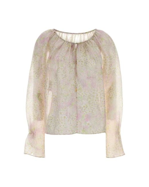 Alberta Ferretti Natural Blouses