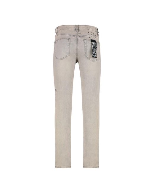 Ksubi Gray Slim-Fit Jeans for men