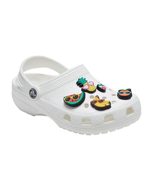 CROCSTM Accessoires ,Veelkleurig ,Jibbitz Cute Fruit With Sunnies 5-Pack in het Green