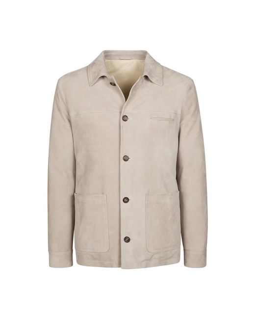 Eleventy Natural Leather Jackets for men
