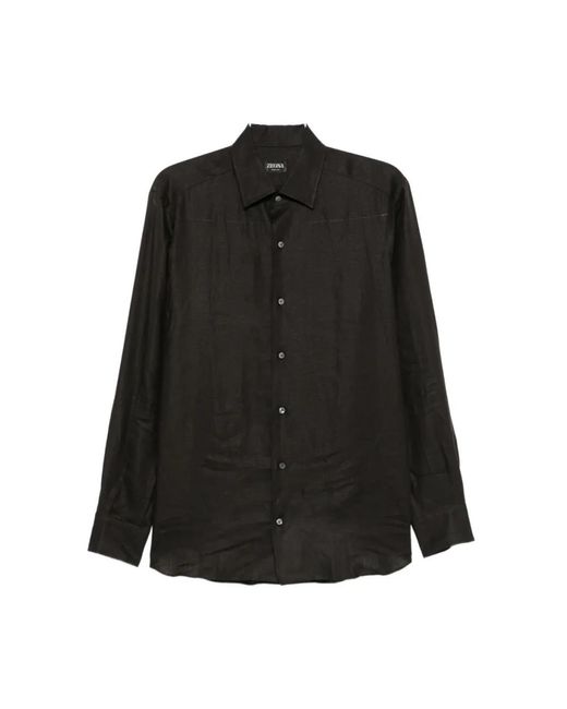 Zegna Black Casual Shirts for men