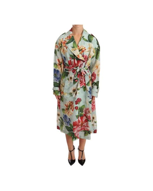 Dolce & Gabbana Green Trench Coats