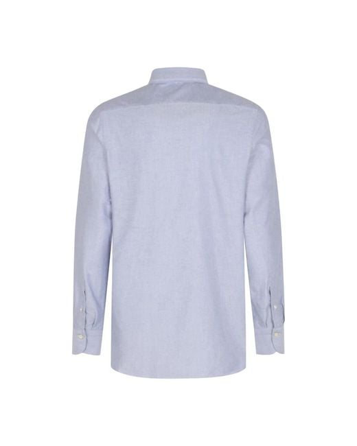 Finamore 1925 Blue Casual Shirts for men