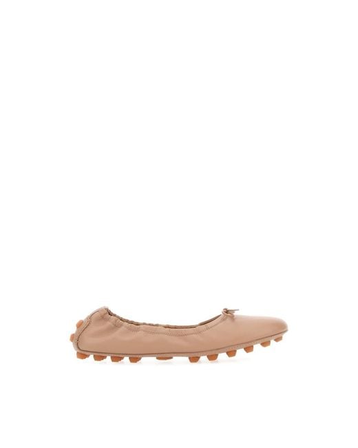 Tod's Natural Ballerina Shoes