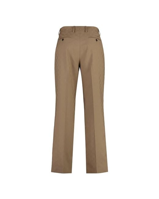 Gucci Wide Trousers in het Natural voor heren