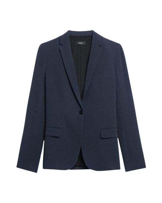Theory Blue Crepe staple blazer