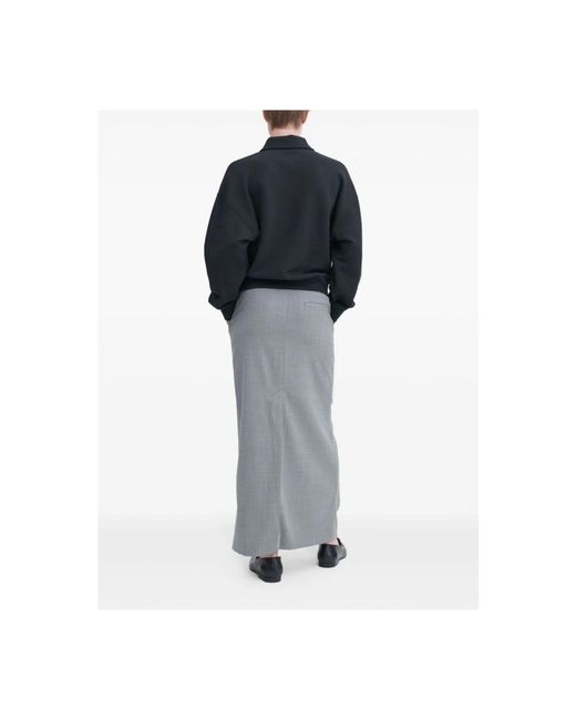 Filippa K Tops ,Zwart ,Katoen Zwart Jersey Polo Shirt in het Blue
