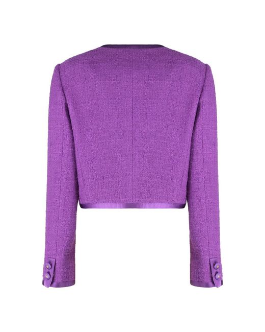 Dolce & Gabbana Purple Tweed Jackets