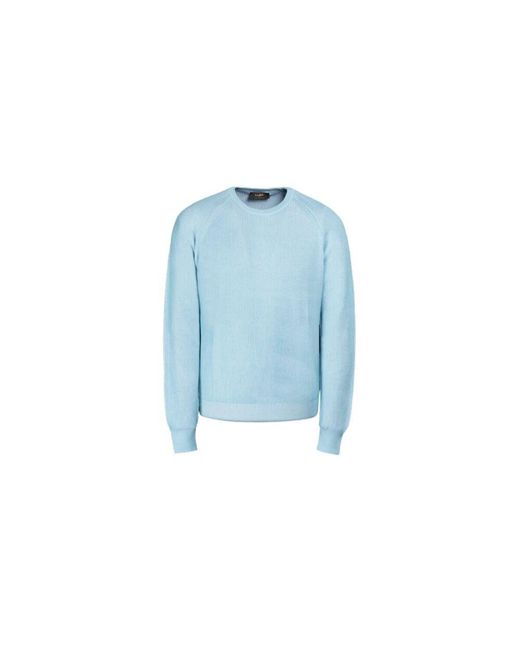 Round-Neck Knitwear Moorer pour homme en coloris Blue