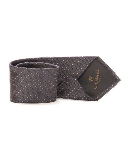 Cravates Canali pour homme en coloris Gray
