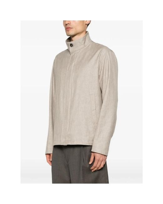 Herno Gray Light Jackets for men