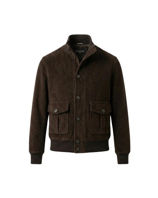 Circolo 1901 Pilot Jacket Corduroy in het Black voor heren