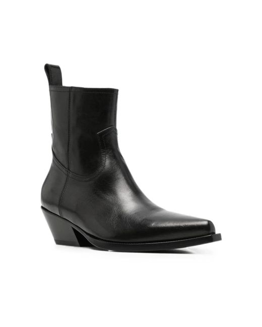 Ann Demeulemeester Black Cowboy & Biker Boots