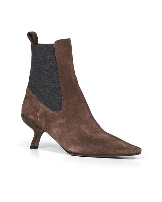 Brunello Cucinelli Brown Heeled Boots