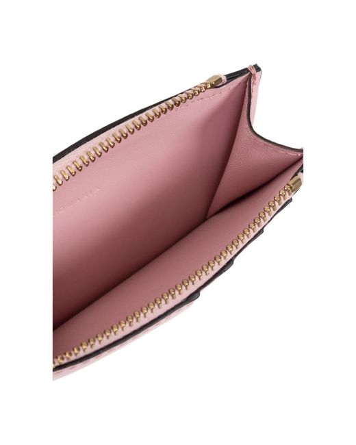 Versace Accessoires ,Roze ,Leer Leren Kaarthouder in het Pink
